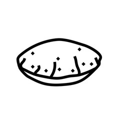 Roti Bread Indian Cuisine Line Icon