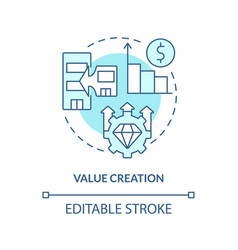 Value Creation Turquoise Concept Icon