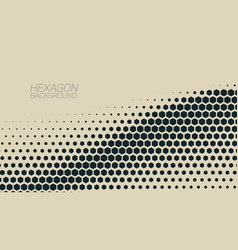 2d Abstract Geometric Wave Hex Halftone Pattern