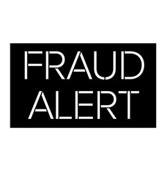 Fraud Alert Stamp On White