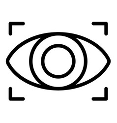 School Security Eye Icon Outline Guard