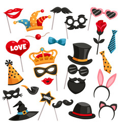 Carnival Photo Booth Party Icon Set