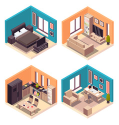 Furniture Interiors Isometric Set