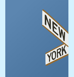 New York City With Blue Background