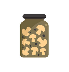 Pickled Mushroom Icon Flat Food Pickle