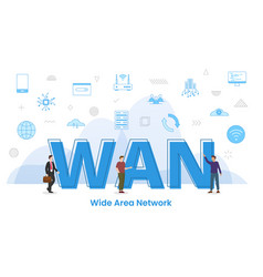 Wan Wide Area Network Concept With Big Words