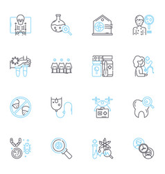 Medical Center Linear Icons Set Clinic Hospital