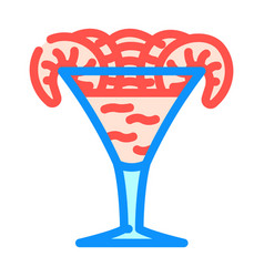 Shrimp Cocktail Sea Cuisine Color Icon