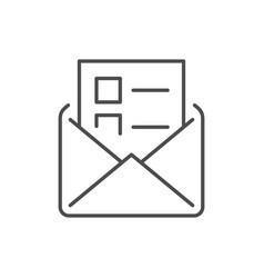 Voting By Mail Line Icon