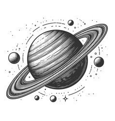 Astronomical Saturn Planet Engraving