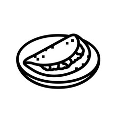 Dosas Indian Cuisine Line Icon