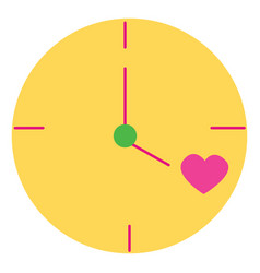 Love Clock On A White Background