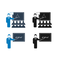 Teaching Icon Set Flat Style Eps