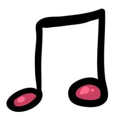 Musical Note Color Doodle Icon