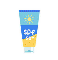 Sunscreen Cream Spf 50 In Tube Sun Safety