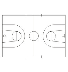 Basketball Court Board Black Lines Area Floor