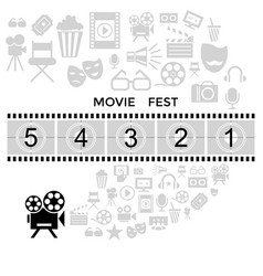 Digital red black cinema Royalty Free Vector Image