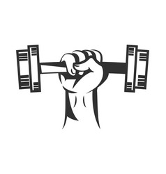 Raised Hand With Dumbbell