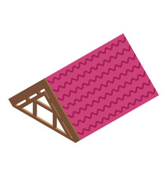 Shingle Roof Icon Isometric Style