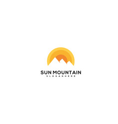 Sun Mountain Logo Design Icon