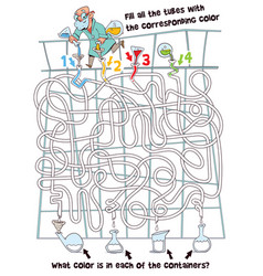 Children Logic Game To Pass Maze Scientist In Lab