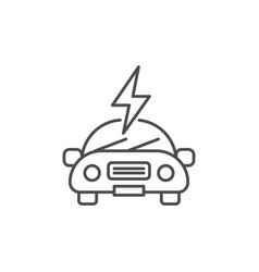 Electric Car Related Linear Icon