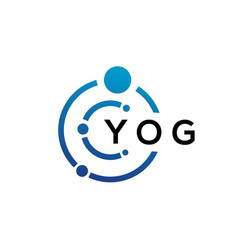 Yog Letter Technology Logo Design On White