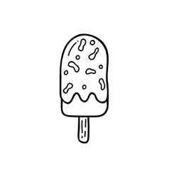 Clipart Of Ice Cream On A Stick In Doodle Style