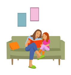 Mother And Daughter Reading Book