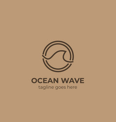 Brown Nature Ocean Wave Tide Logo Icon Symbol