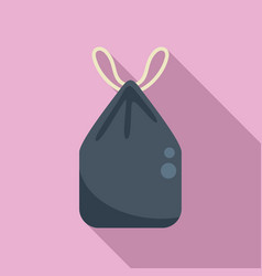 Cleaning Bag Of Trash Icon Flat Clean