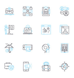 Customer Acquisition Linear Icons Set Prospects