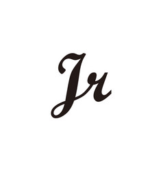 Letter Jr Connect Geometric Symbol Simple Logo