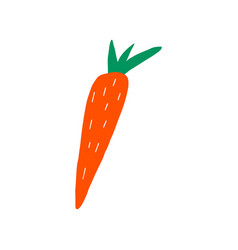 Cute Cartoon Of Carrot Vegetable