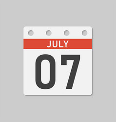 Icon Page Calendar Day - 7 July