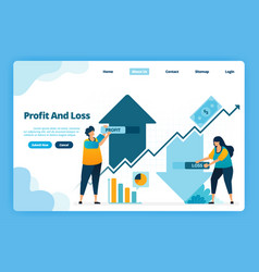 Landing Page Of Profit And Loss Up And Down