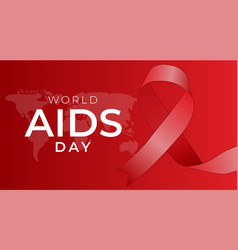 World Aids Day Red Banner