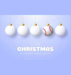 Baseball Merry Christmas And Happy New Year Sport