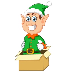 Elf Coming Out Of Gift Box