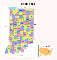 Indiana Map Political Map Of