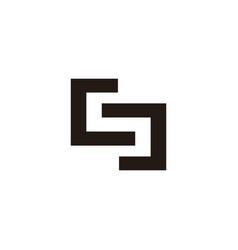 Letter S And C Square Geometric Symbol Simple Logo