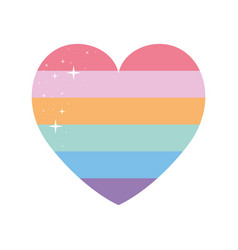 Lgbtq Pride Heart On A White Background