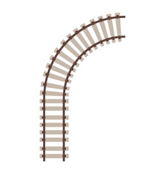 Realistic Train Track Railroad Contour