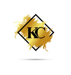 Gold Kc Logo Symbol Art Design