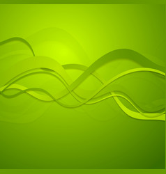 Green Spring Waves Background