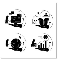 Industry Production Glyph Icons Set