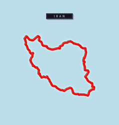 Iran Bold Outline Map