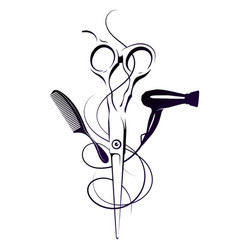 Scissors Stylist Comb And Hair Dryer Symbol