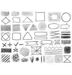 Sketch Shapes Monochrome Scribble Symbols Drawing