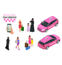 Women Only Taxi Service Concept Smartphone